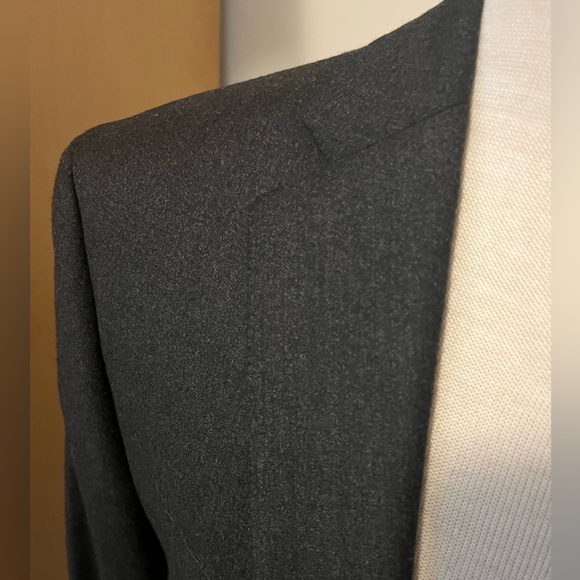 Calvin Klein Gray Flannel Suit 100% Wool 2-Piece 40L - Picture 9 of 10